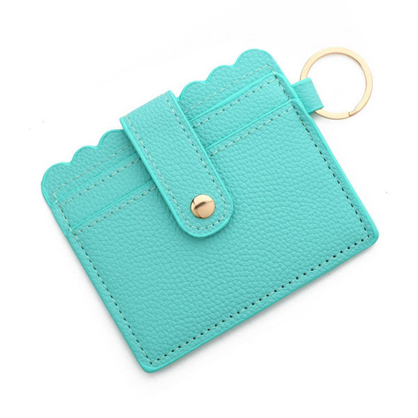 Multi-Card PU Wallet with Keychain & Coin Pocket_CWAB4937: BEIGE / (OS) 1