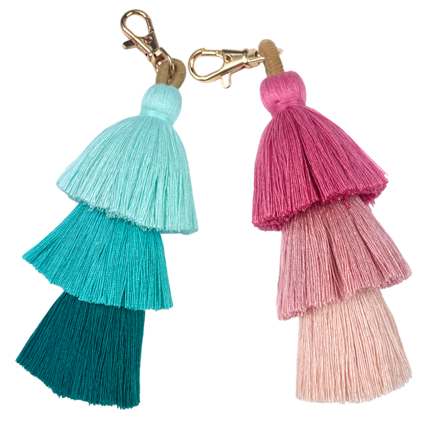 TASSEL | MANY COLORS & STYLES | Perfect Boho Accessory for Mahjong Tile Bags or Pouches: Purple- 3 Layer