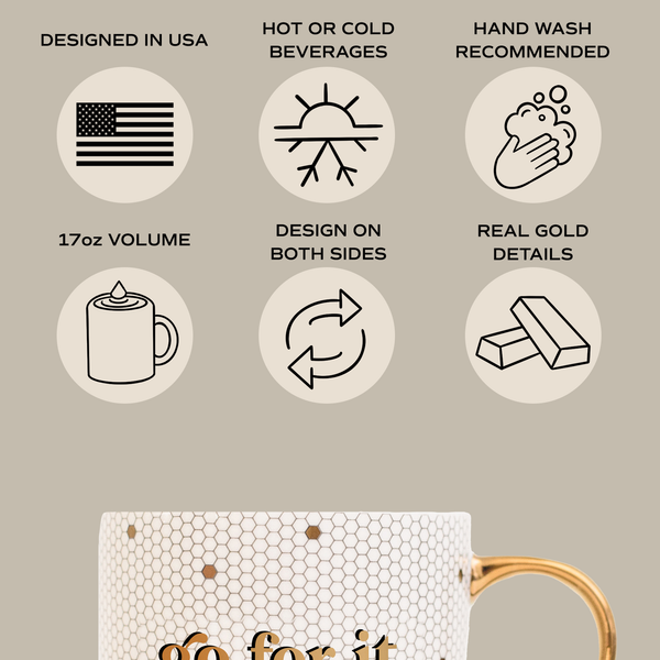 Mom Gold Tile Coffee Mug - Home Decor & Gifts