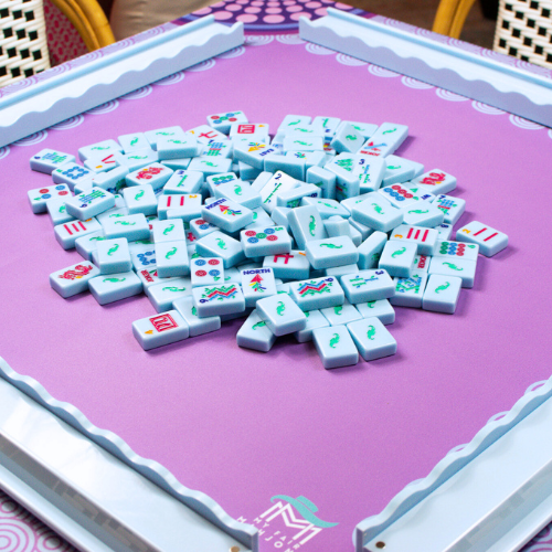 Purple MAHJONG MAT  |  Confetti  |  33" x 33":