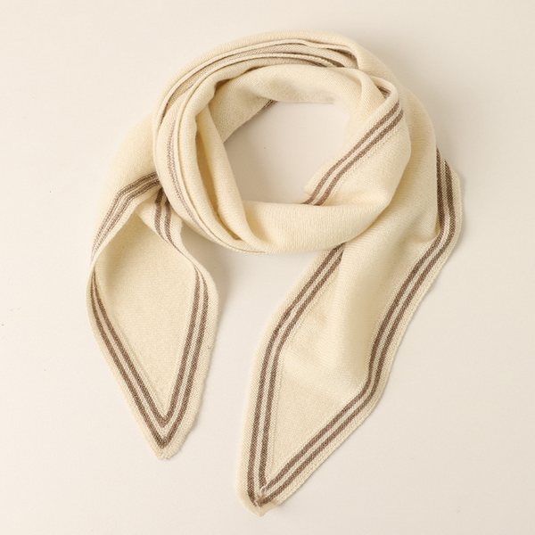 Lightweight Knit Wrap – Soft Triangle Neck Scarf_CWASC2704: LIGHTGREY / (OS) 1