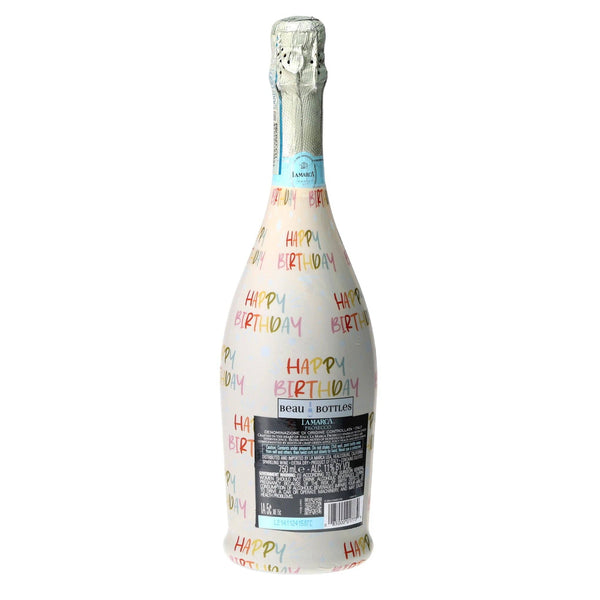 Birthday in Pastel Prosecco Bottle Wrap