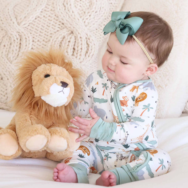 Safari Snuggles Convertible Zip Romper: 3-6 months