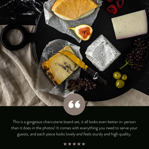 10 Piece Black Charcuterie Board Set
