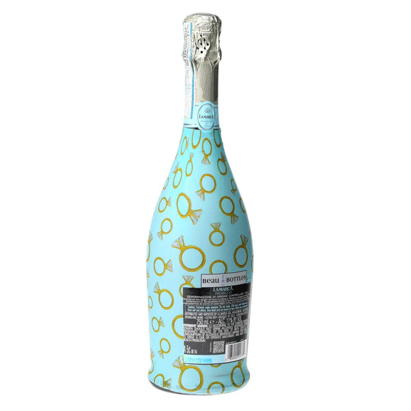 Blue Engagement Ring Prosecco Bottle Wrap