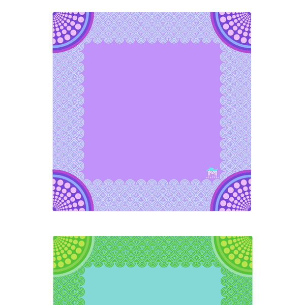 Purple MAHJONG MAT  |  Confetti  |  33" x 33":