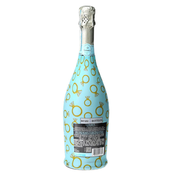 Blue Engagement Ring Prosecco Bottle Wrap