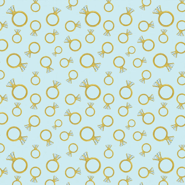 Blue Engagement Ring Prosecco Bottle Wrap