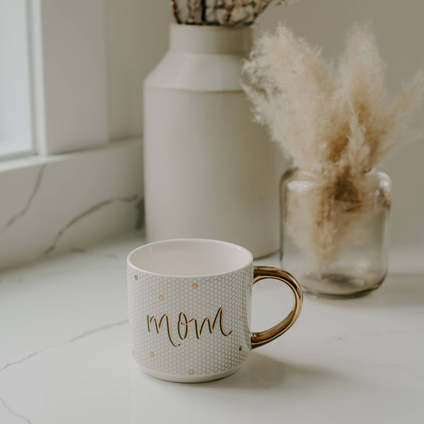 Mom Gold Tile Coffee Mug - Home Decor & Gifts