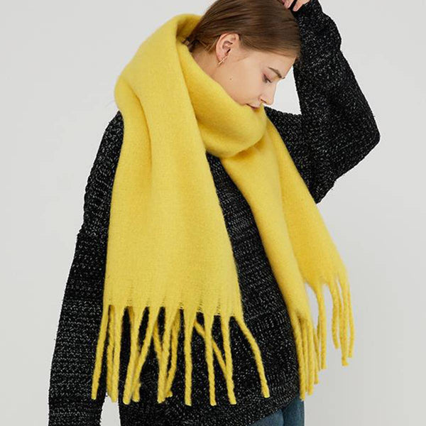 Soft Mohair Feel Scarf - Cozy Winter Wrap_CWASC0323: Purple / (OS) 1
