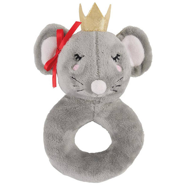 Swaddles with Plush Rattle - Mouse Queen