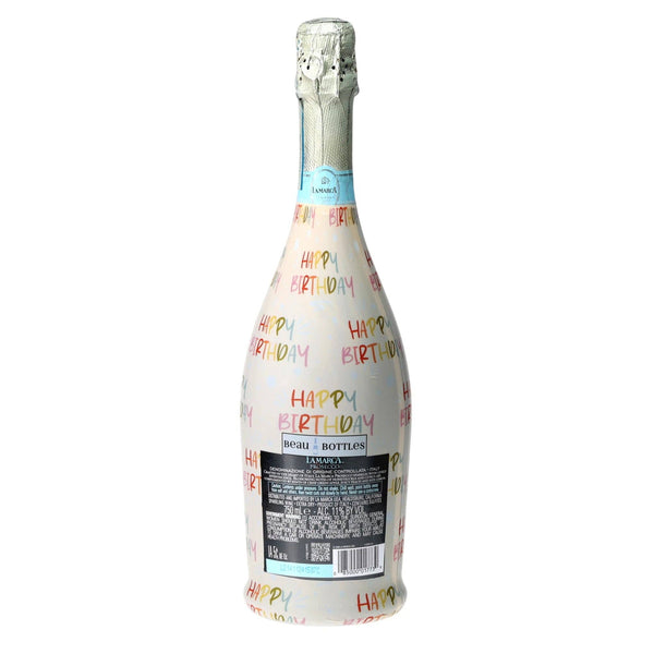 Birthday in Pastel Prosecco Bottle Wrap