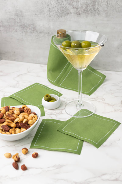 Olive (Green) Cocktail Napkin Roll