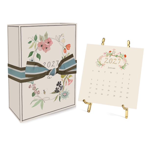 PREORDER - 2027 Classic Desk Calendar: Gold Easel