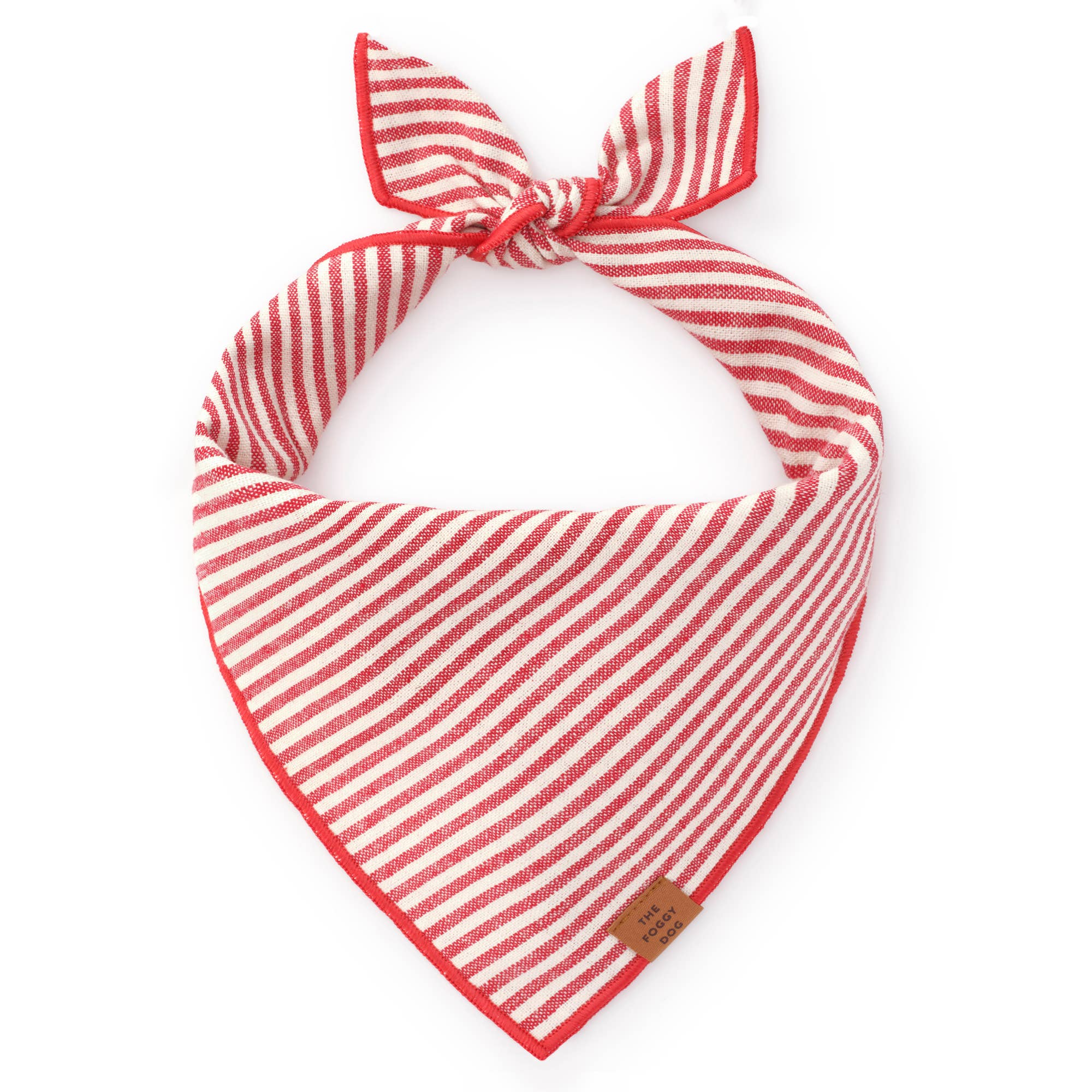 Red Stripe Dog Bandana: Medium