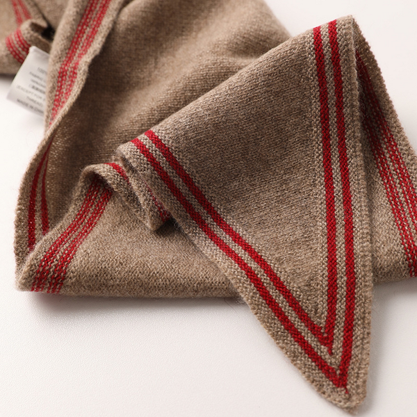Lightweight Knit Wrap – Soft Triangle Neck Scarf_CWASC2704: Beige / (OS) 1