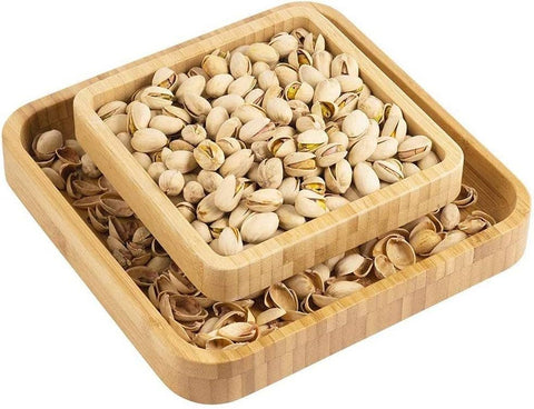 GUTE Pistachio Snack Bowl, Double Dish Holder Bowl Pedestal