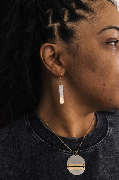 The Light Ahead Aluminum & Gold Plated Earrings