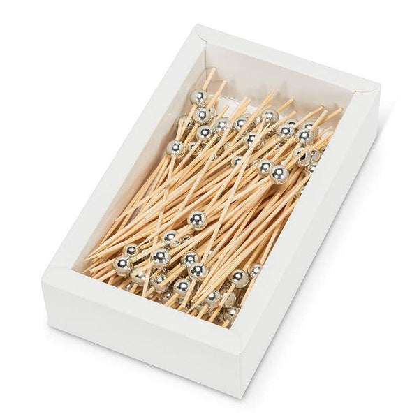 100 Piece Silver Ball Pick-4.5"L