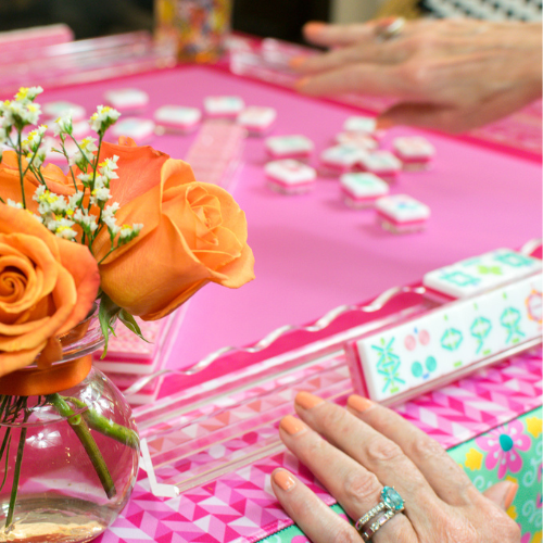 Pink Prism MAHJONG MAT  |  Prism  |  33" x 33"