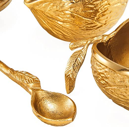 Brass Gold Chestnut Decorative Bowls - Set of 3
