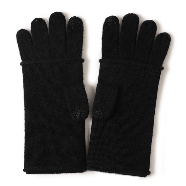 2-in-1 Cashmere Gloves – Full Finger Touchscreen_CWAG0530: DARKGREY / (OS) 1