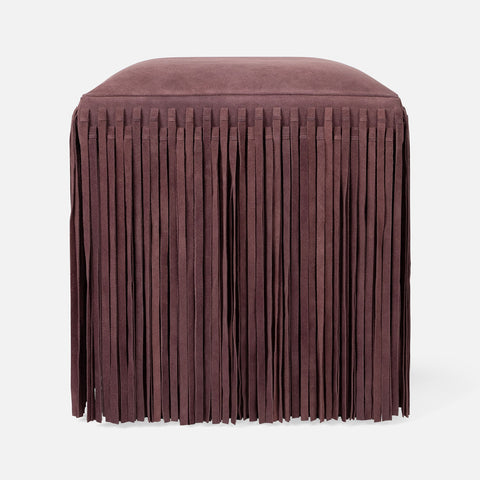 Hallie Stool - Plum - Suede