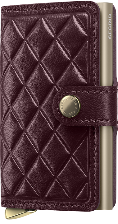 Premium Miniwallet Emboss Diamond Bordeaux