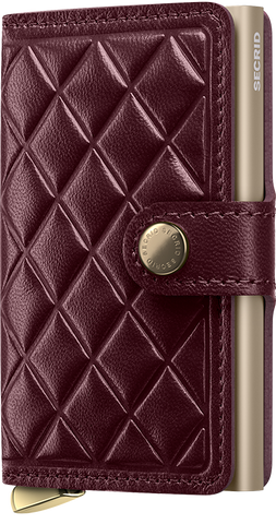 Premium Miniwallet Emboss Diamond Bordeaux