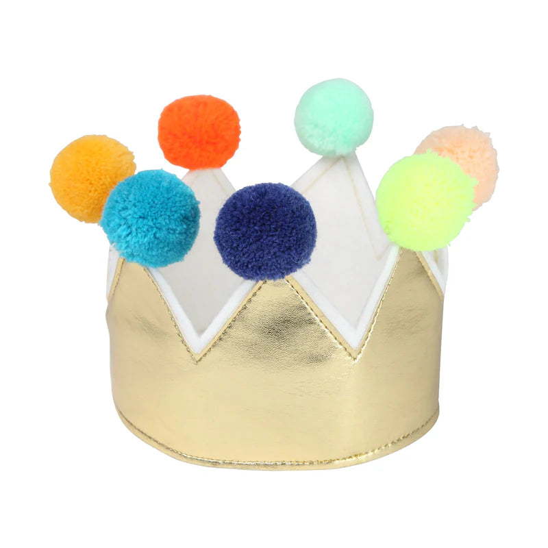 Gold Pom Pom Crown
