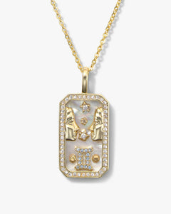Gemini Zodiac Amulet Necklace