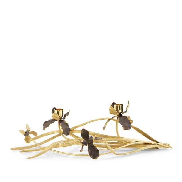 Black Iris Low Candleholder