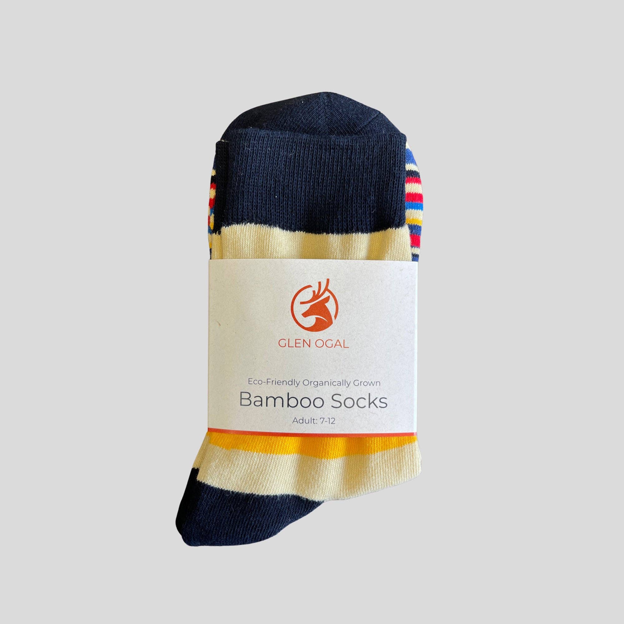 Navy Bamboo Stripe Socks