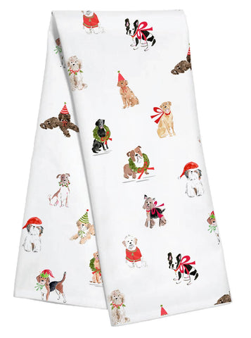 Christmas Kitchen Towel - Xmas Dogs