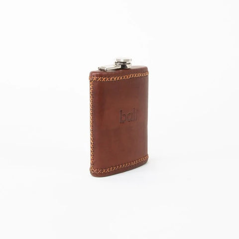 Brown Leather Flask 8 oz