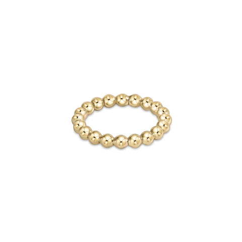 Classic Gold 3mm Beaded Ring