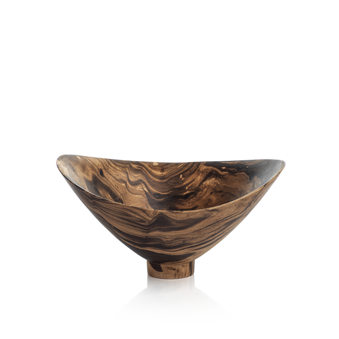 Mango Wood Marbelized Bowl