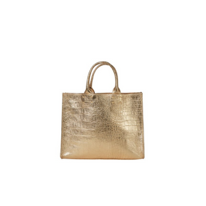 Adelaide Tote - Gold Croc