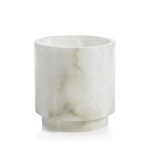 Polished Alabaster Stone Candle Holder/Vase/Ice Bucket