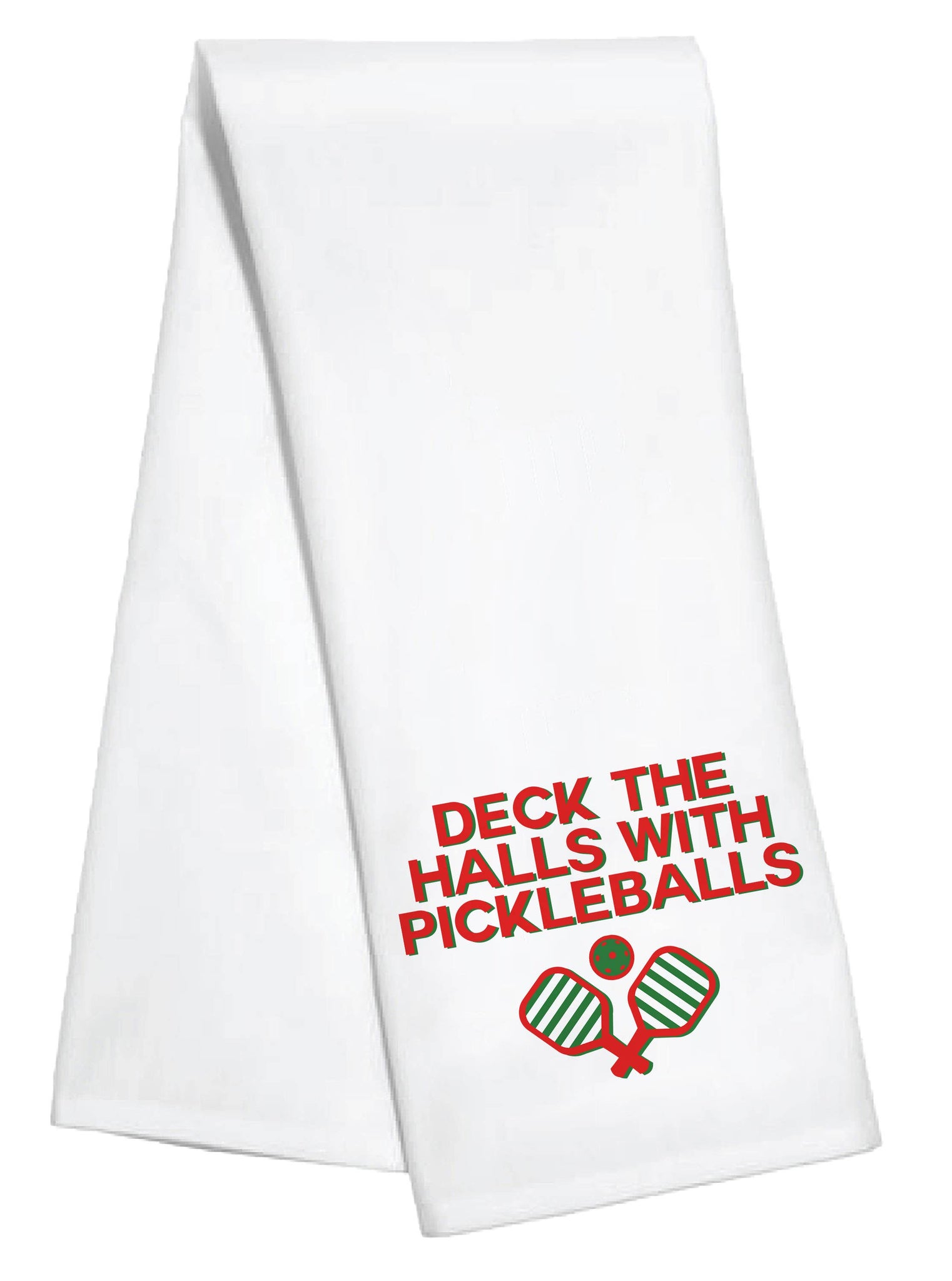Pickleball Kitchen Towel- Deck the Halls