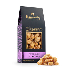 Toffee Praline Almonds | Gourmet Candied Nuts Gift | 6oz Box